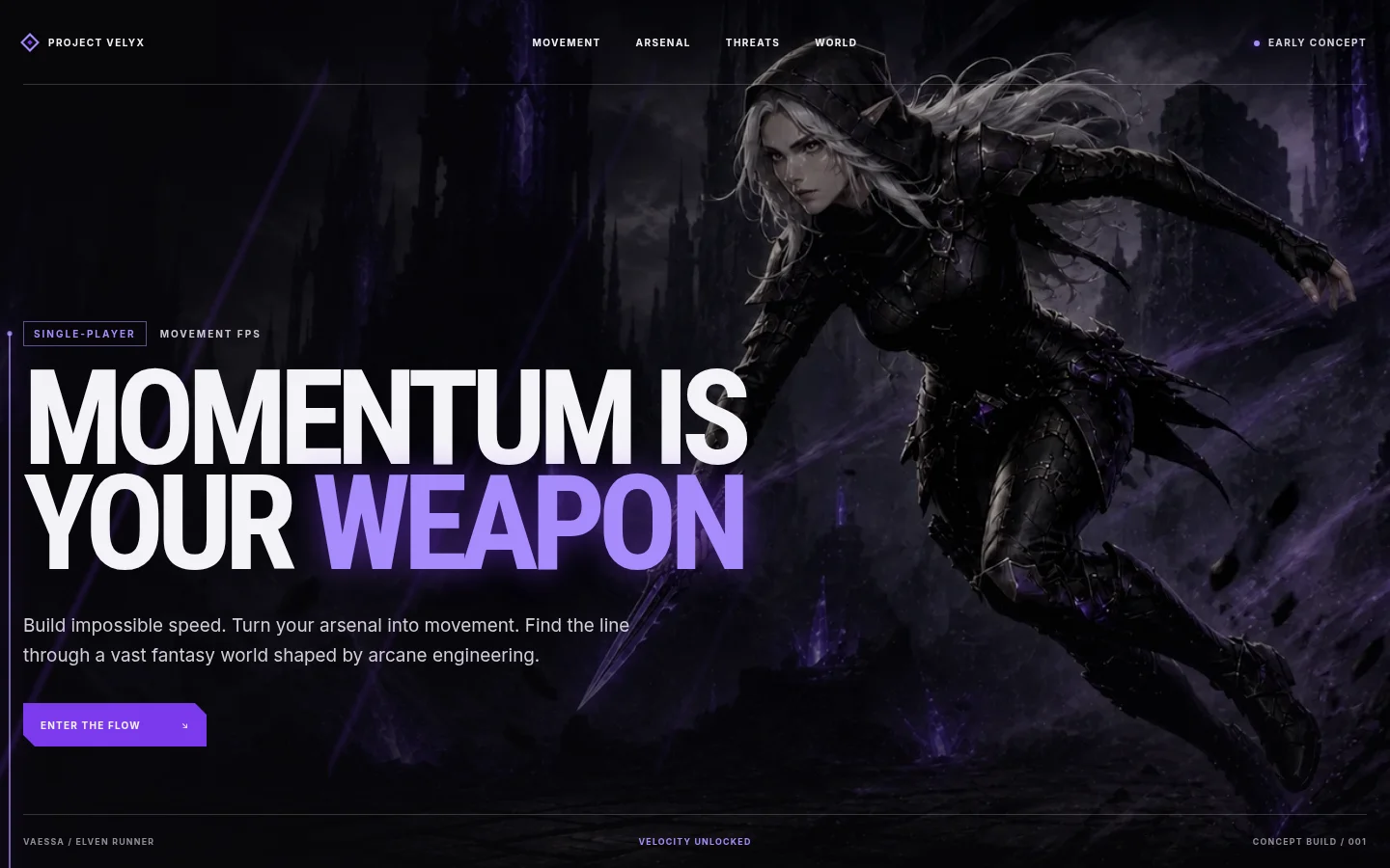 Velyx website homepage